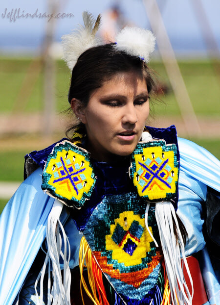 A beautiful dancer from the Oneida Indian Tribe of Wisconsin during a performance at Bay Beach Park, fall 2009.