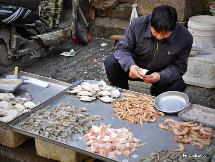 Seafood at a street market in Shanghai, 2012