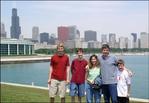 The Lindsay's before a visit to the fabulous Shedd Aquarium in Chicago, June 18, 2003.