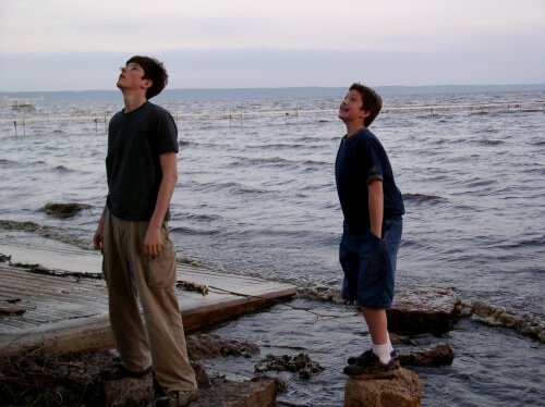 Mark and Benjamin at Lake Winnebago.