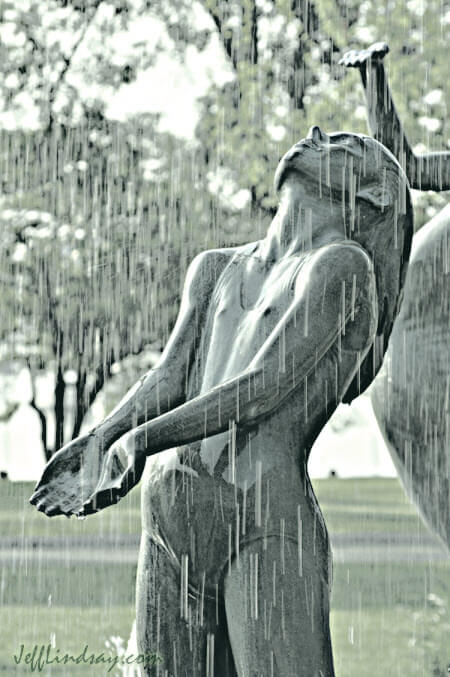 Another view of one of the girls crafted by Dallas Anderson for Playing in the Rain at Riverside Park