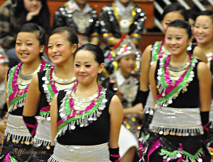 Hmong dancers at the Hmong New Years celebration at Appleton East High School, Dec. 18, 2010.