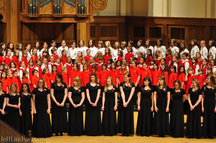 The combined Appleton Girls Choirs performing at Lawrence University, March 27, 1010