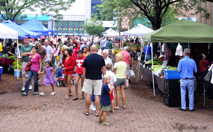 A scene from the Appleton Farmers Market, August 9, 2009.