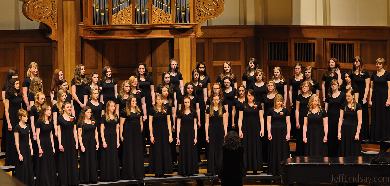 One of the Appleton Girls Choirs performing at Lawrence University, March 27, 1010