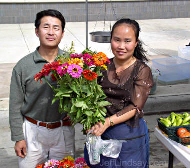 Hmong couple at the Appleton Farmer's Market, Sept. 2004