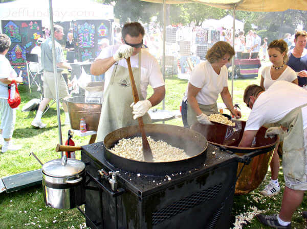The fine art of kettle corn draws many visitors. It's certainly an expanding art form.
