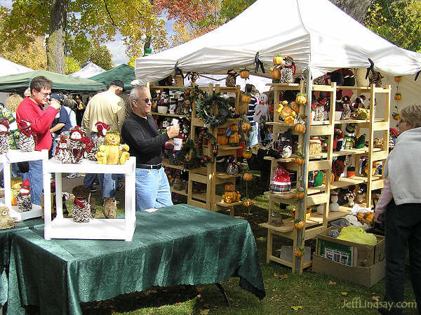 Lots of arts and crafts are on display and on sale on the Lawrence University campus..