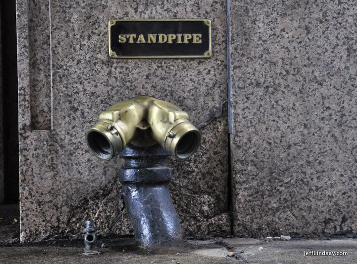 Standpipe in downtown Chicago, Illinois. 2011