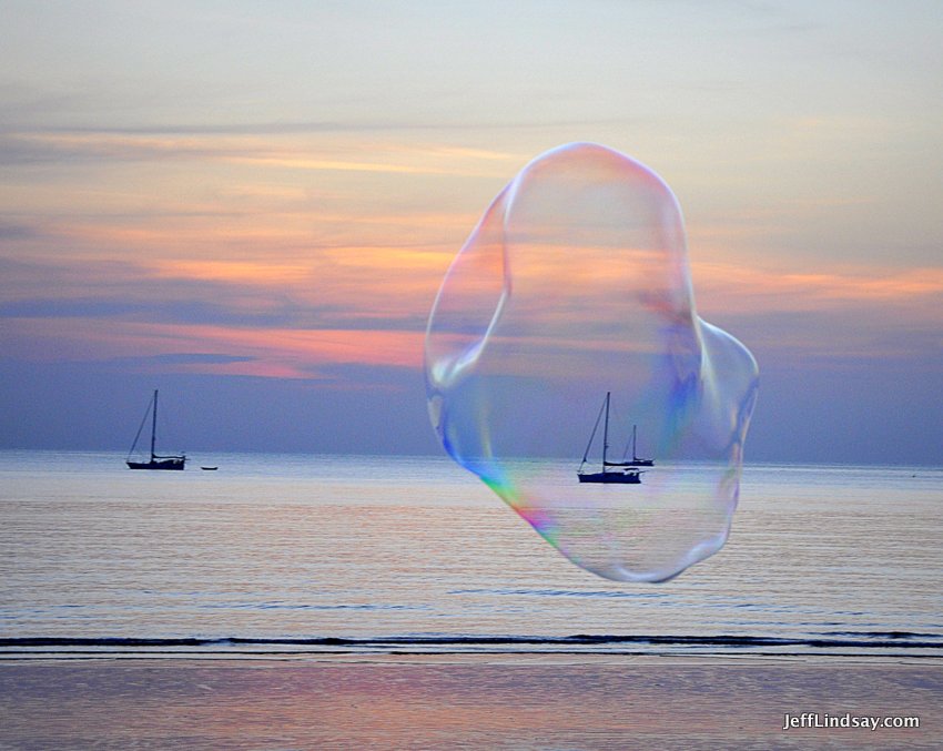 Another vessel captured and enchanted by a giant magic bubble.