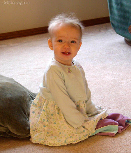 My granddaughter, Anna, on Dec. 29, 2006, in our home