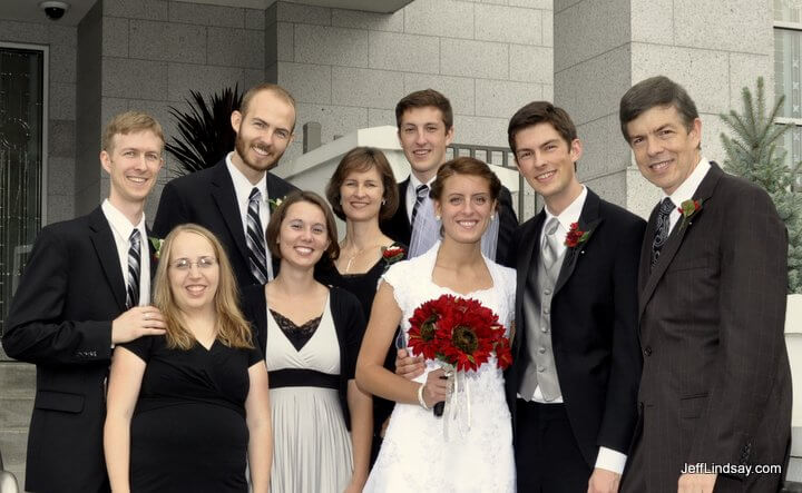 Ben and Amber got married in October 2011. This is the Lindsay side of the family with the happy couple at the St. Paul LDS Temple in Minnesota.