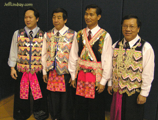 Some Hmong men at a New Year's celebration at Appleton East High School. 