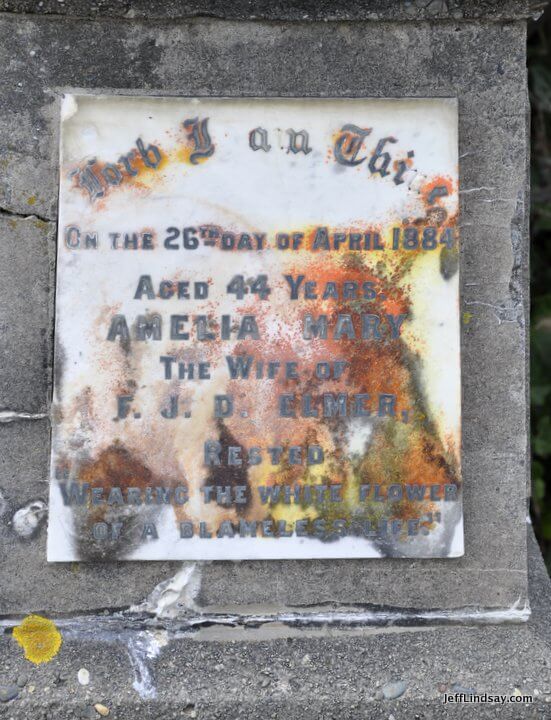 New Zealand: tombstone or gravemarker, Greymouth