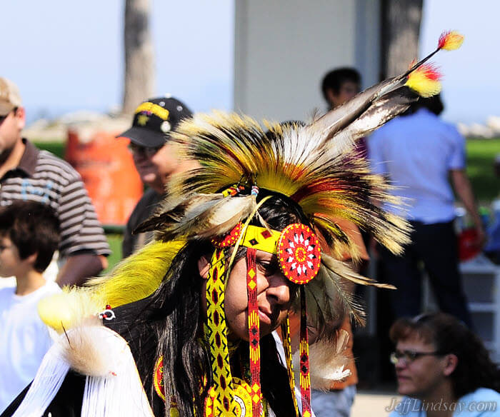 Oneida man dancing at a performance in Green Bay's Bay Beach Park, 2009.