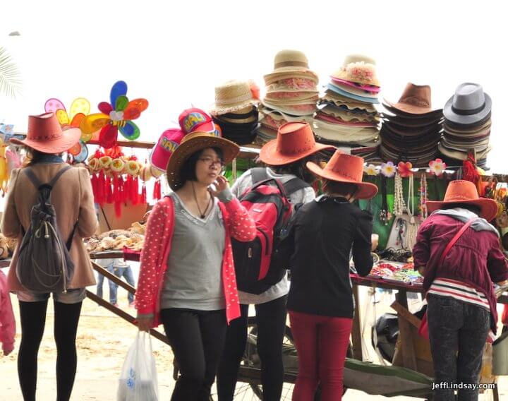 Xiamen, Fujian China, April 2013: more hats 