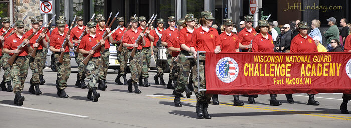 The Wisconsin National Guard Challenge Academy from Fort McCoy, Wisconsin.
