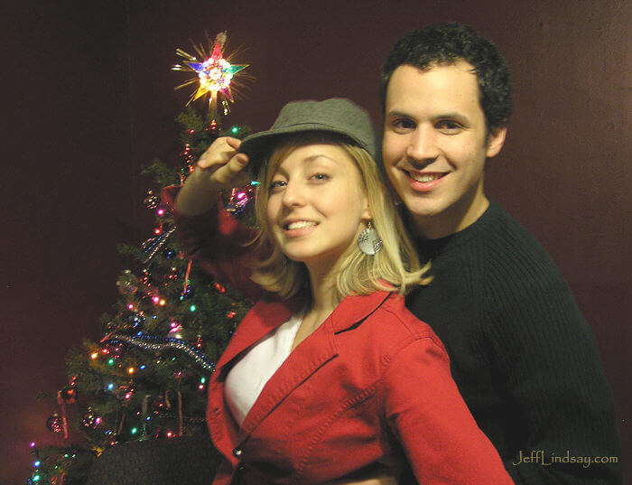 Dave and Julie at Christmas time, Dec. 2007.
