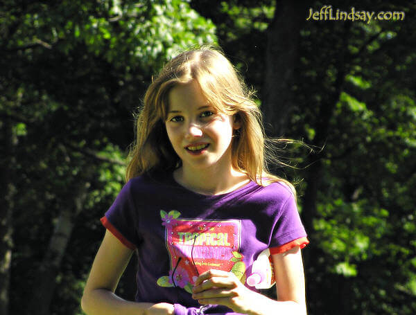A young girl at High Cliff State Park, Aug. 2005.