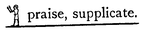 Gardiner: glyph for supplicate