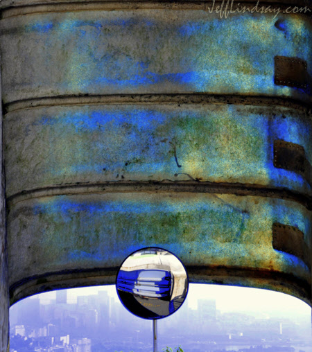 Mirror and Roofing Above Cable Car Station in Rio de Janeiro, Brazil