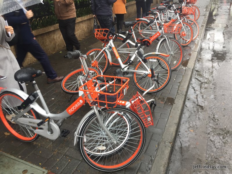 Mobikes in Shanghai
