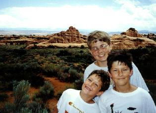 Three of four boys - Arches