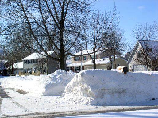 Snow along the road