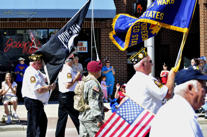Veterans of foreign war marching in the Appleton  2009 Flag Day Parade.