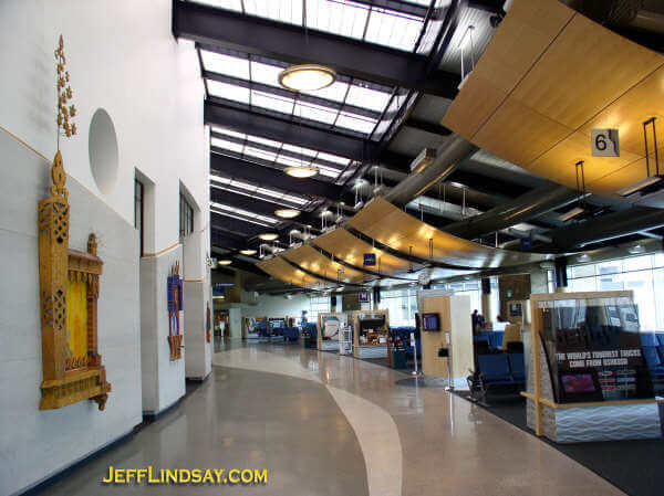 Inside the Outagamie County Regional Airport, April 2005.