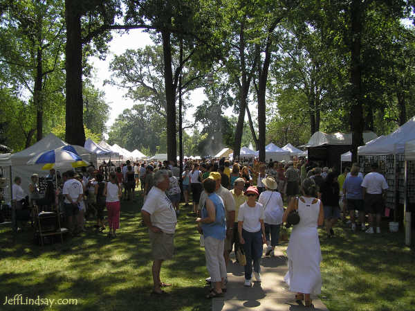 A view of a shady part of the event.