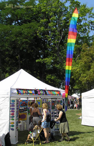 A booth at the edge of the event.