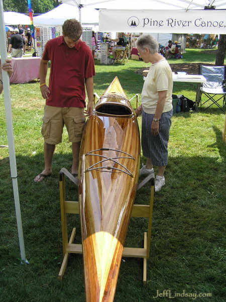 A beautiful hand-made canoe.