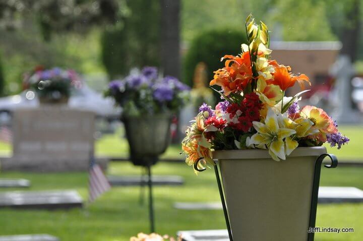 Flowers from a Menasha cemetary near Highway 41, 2009.