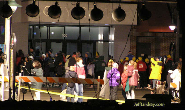 Spectators at the end of the parade.