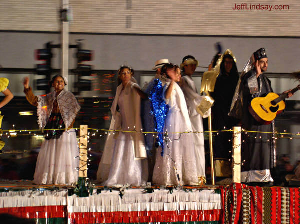 A beautiful multicultural float.