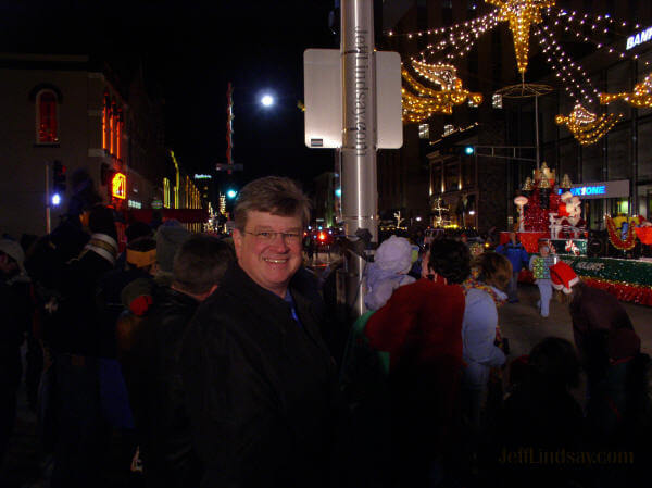Mayor Timothy Hanna enjoys the parade.