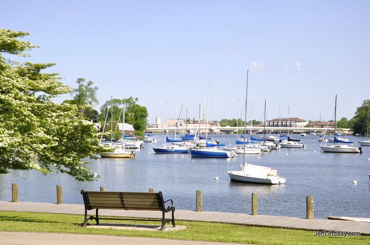 The harbor at Riverside Park in Neenab, 2009.