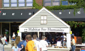 Habitat for Humanity's booth.