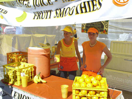 A smoothie booth provided some of the tastiest smoothies I've had.