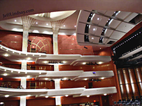 An inside view of balconies in Appleton's majestic Performing Arts Center.