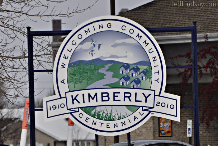 Welcome to Kimberly sign.