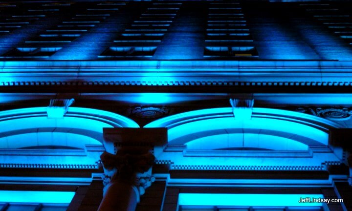 In Philadelphia, looking up at a historic courthouse.