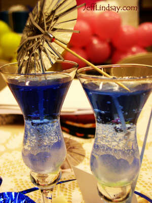 Two candles at a wedding reception.