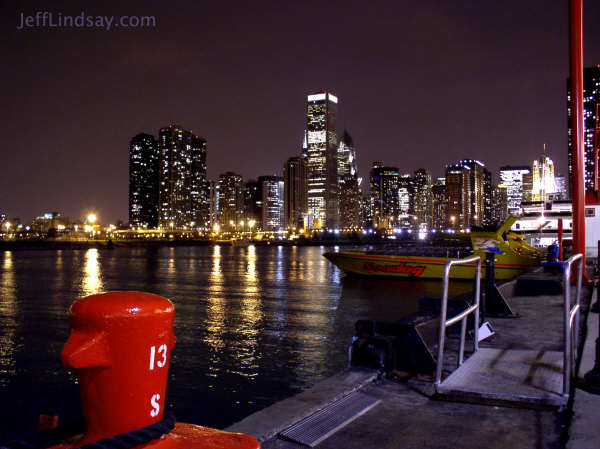 The Chicago skyline from Navy Pier, April 2005.
