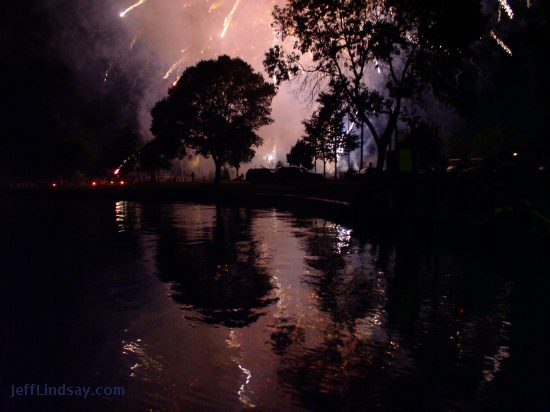 Fireworks in Jefferson Park, Menasha.