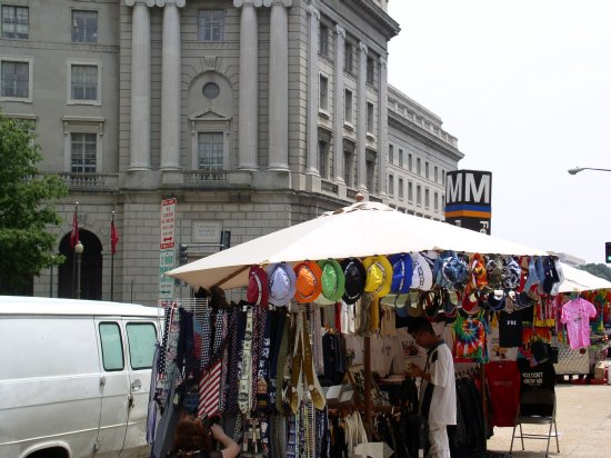 Hats sold by a vendor in Washington, D.C.