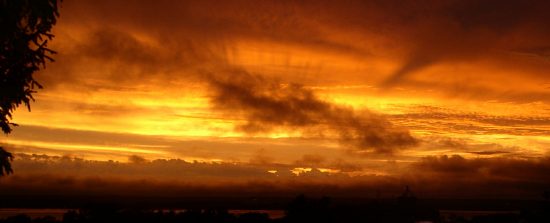 Sunset over the Mississippi, Nauvoo, Illinois, June 2003.