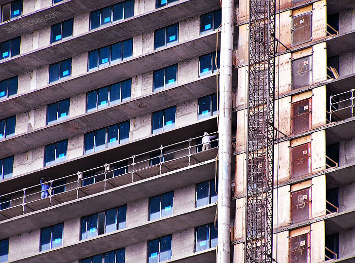 Building under construction near downtown Miami, Sept. 2007.