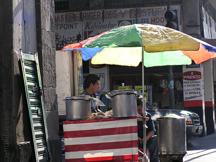 Tamale vendor in Mexico City.